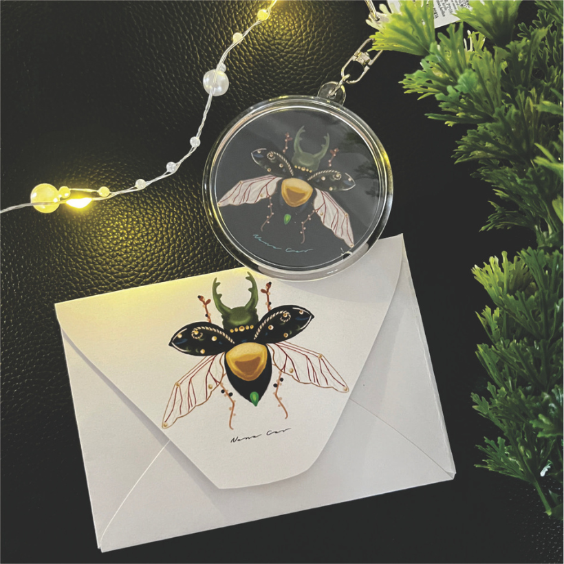 Kit Envelope com Chaveiro Enigma Bugs