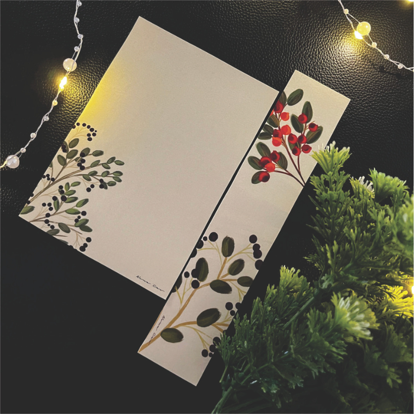 Kit Papel de Carta com Marca-Páginas